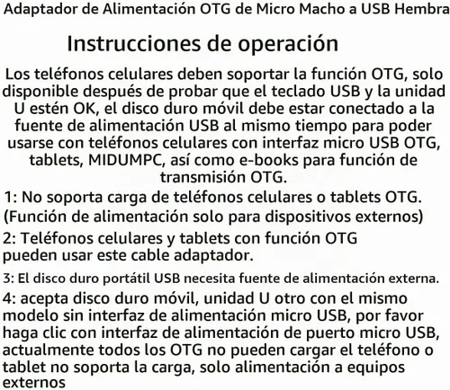 Vista 5 de Adaptador OTG micro USB 2 en 1 alimentado de 90 grados en ángulo recto con puerto de carga de alimentación micro USB, paquete de 2