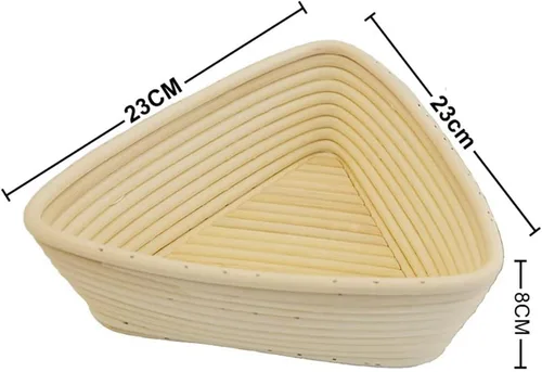 Vista 2 de Surakey Panadería - Cesta de pan, triangular, para hacer pan, para el hogar, cocina, pan de masa madre, para hornear, ratán, pan, fermentación