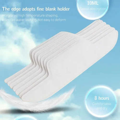 Vista 7 de Paquete de 100 protectores de cuello para camisas Protector de cuello desechable autoadhesivo, almohadillas de sudor para hombres y mujeres