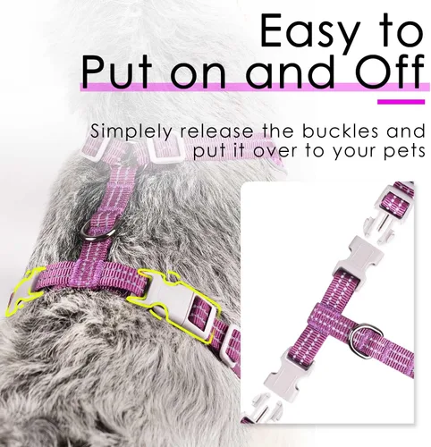 Vista 4 de ThinkPet Arnés de ventilación reflectante transpirable suave sin tirones para cachorros, chaleco de ventilación para cachorros pequeños y medianos