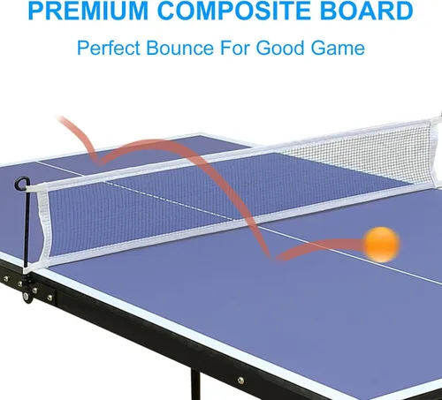 Vista 4 de Mesa de tenis de mesa portátil, mesa de ping pong de tamaño mediano