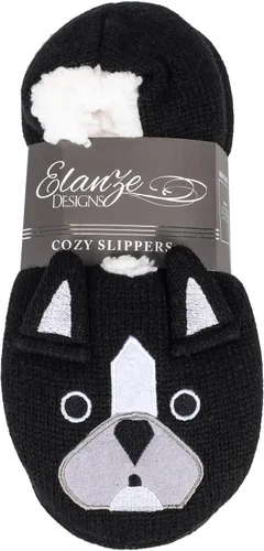 Vista 4 de Elanze Designs Pantuflas suaves antideslizantes con forro de felpa para interior para mujer