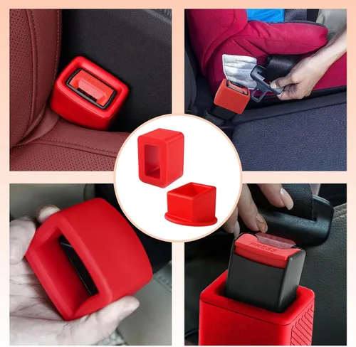 Vista 3 de 4 soportes de silicona para cinturón de seguridad – Refuerzo antideslizante para cinturón de seguridad de automóvil para niños y adultos – Mantiene