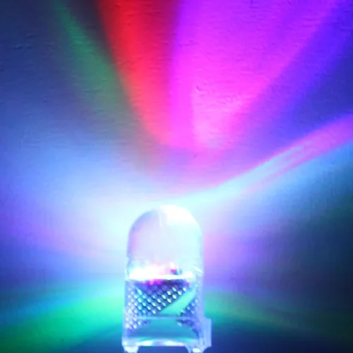 Vista 4 de uxcell 50 unids 0.118 in multicolor intermitente lento dinámica LED diodo luces iluminación brillante bombillas lámparas componentes electrónicos