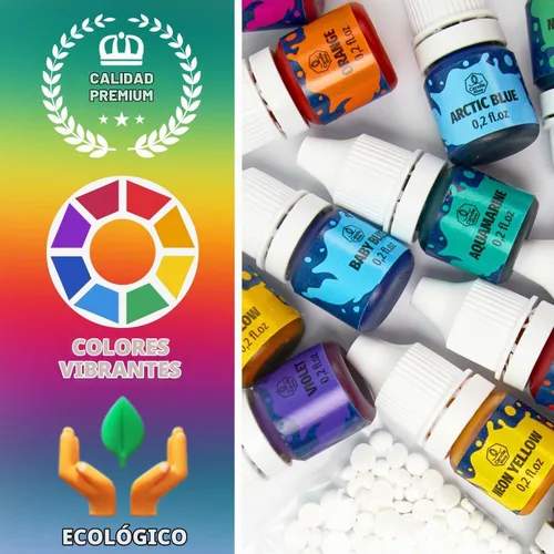 Vista 5 de Tinte líquido para velas de soja para hacer velas de soja, juego