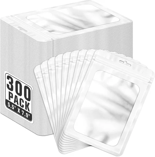Vista 7 de ANZNKU 300 bolsas holográficas de Mylar resellables, bolsas resellables de 4x6 pulgadas para pequeñas empresas, bolsa de kit para resaca a prueba