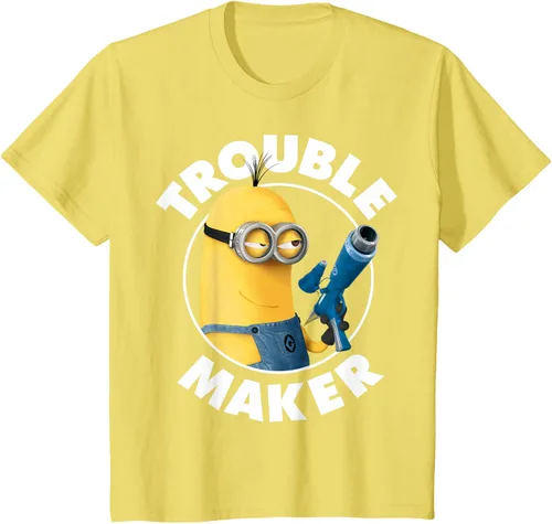 Vista 50 de Despicable Me Minions Kevin Fabricante de Problemas Gráfico Camiseta Negro