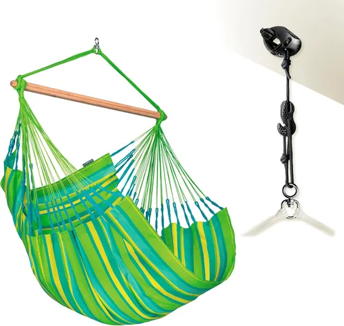 Vista 21 de LA SIESTA Domingo - Silla colgante para exteriores resistente a la intemperie Sea Salt
