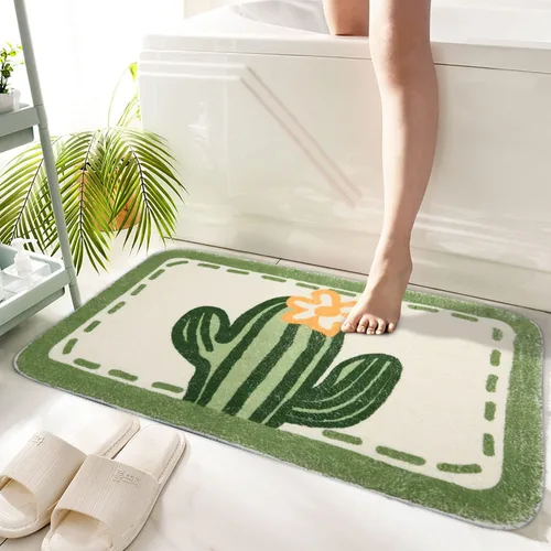 Vista 10 de Hi Space Alfombra de baño de 31.5 x 19.7 pulgadas, antideslizante, lavable a máquina, suave, absorbente, bonita, alfombra de baño de felpa