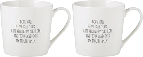 Vista 5 de Faithworks Creative Brands - Taza de café inspiradora de porcelana blanca, 14 onzas, Dear Lord Querido Señor