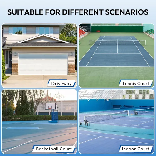 Vista 7 de A11N SPORTS Juego de iniciación de pickleball prémium para entrada, red portátil de 22 pies, marcadores de cancha, 4 paletas, pelotas y bolsa
