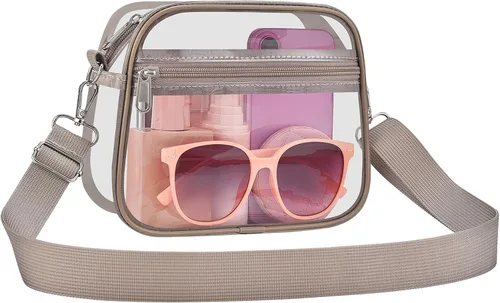 Vista 24 de COK Bolsa transparente para eventos de estadio, bolsas cruzadas para mujeres y hombres, bolso transparente para conciertos y festivales