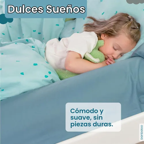 Vista 7 de BANBALOO - Protector de cama inflable para niños - Protección contra caídas infantiles, riel inflable de cama de viaje, para camas plegables