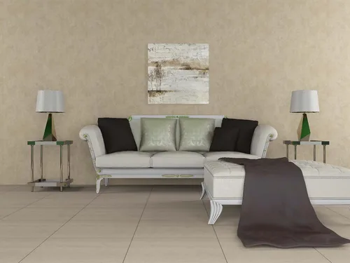 Vista 4 de Yihui Arts Arte de pared del paisaje del lago - Pintura rústica de granja en lienzo con árbol texturizado y acentos de lámina dorada