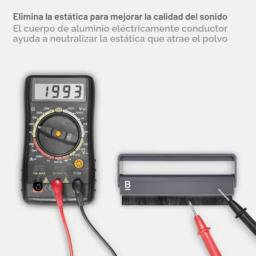Vista 7 de Boundless Audio - Cepillo limpiador de discos - Cepillo antiestático de fibra de carbono para vinilo - Accesorios para tocadiscos para limpieza