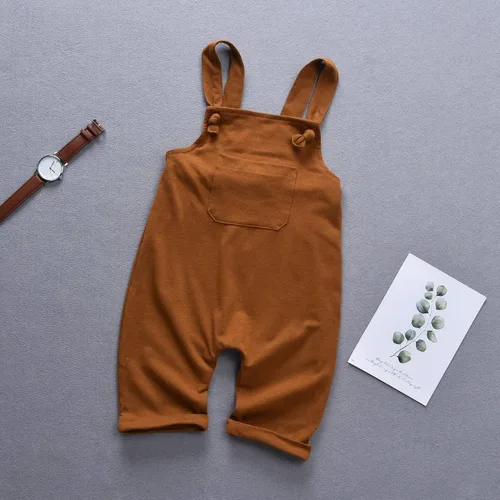 Vista 7 de Unutiylo Ropa de bebé para caballero, overol para niños pequeños, pantalones con tirantes y mameluco