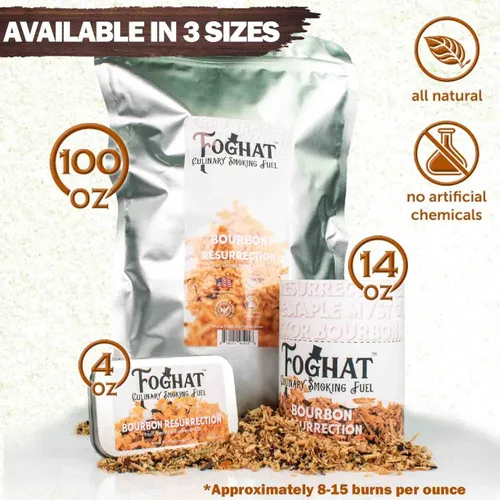 Vista 2 de Foghat Ahumador para Cócteles con Astillas de Madera - 100oz de Rebobinado de Bourbon para Kit de Ahumado, Whisky y Ahumador de Bebidas - Astillas