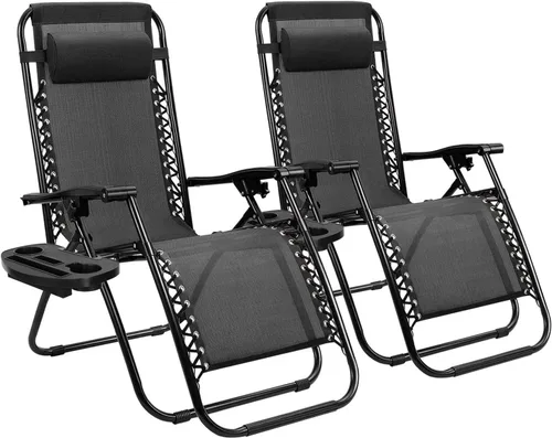 Vista 9 de Flamaker Silla de Patio de Gravedad Cero Sillas Reclinables para Exteriores Silla de Descanso Plegable Silla de Descanso Ajustable para Césped