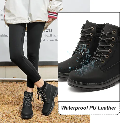 Vista 5 de Botas de trabajo para mujer, impermeables, con cordones, ligeras, cómodas