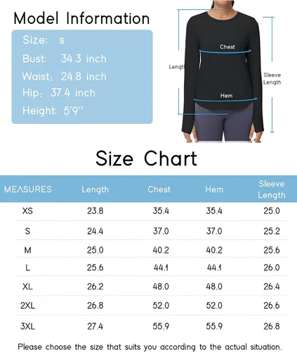 Vista 7 de THE GYM PEOPLE Camisas de entrenamiento de manga larga para mujer, atléticas, cuello redondo, senderismo, con agujero para el pulgar