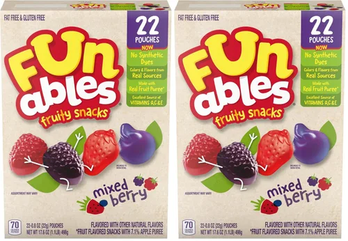 Vista 11 de Bocadillos de fruta Funables, bocadillos de bayas mixtas, paquetes de 2.5 onzas (paquete de 48)
