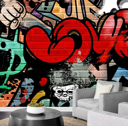 Vista 9 de wall26 - Pintura de arte abstracto marrón y beige - Mural de pared extraíble Papel pintado autoadhesivo grande - 66x96 pulgadas
