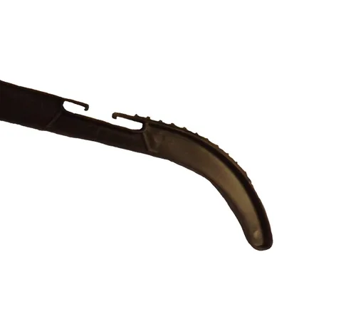 Vista 8 de NAHANCO 25500BHMG - Percha de plástico para camisa/vestido con gancho giratorio negro y hombros antideslizantes moldeados, peso pesado, 17 pulgadas