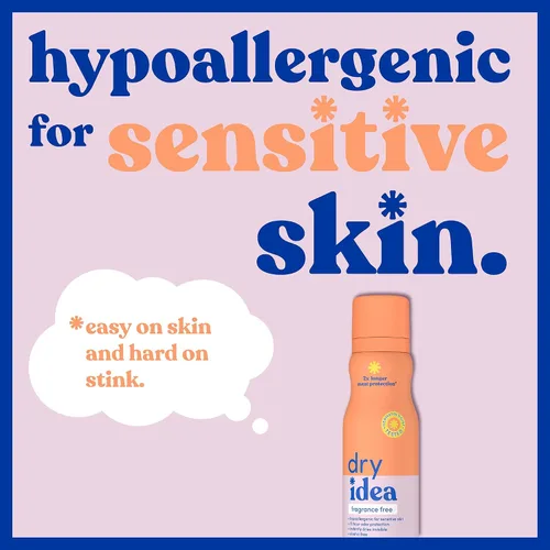 Vista 4 de Dry Idea Desodorante y antitranspirante en aerosol seco sin fragancia para mujeres, hipoalergénico para pieles sensibles, protección contra el sudor