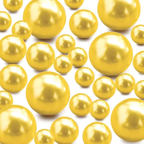 Vista 9 de 120 piezas de perlas flotantes sin agujero para jarrones, perlas negras flotantes para jarrones, rellenos de perlas flotantes, velas artificiales