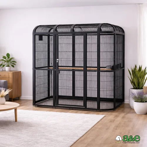 Vista 6 de A&E Cage Co WI8662 - Pajarero para loros, 86 x 62 x 79 pulgadas