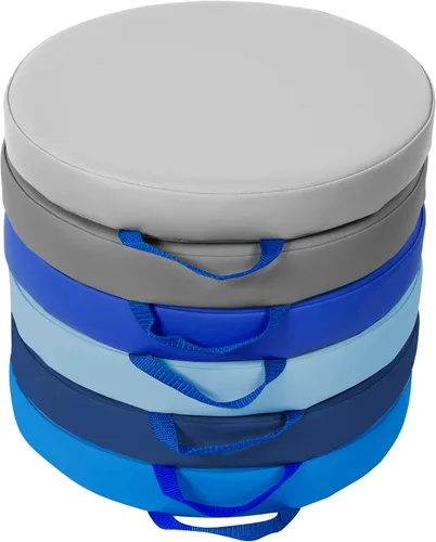 Vista 11 de SoftScape - Cojines de piso cuadrados de 15 pulgadas con asas; asientos flexibles para la educación a distancia en el hogar, guardería, preescolar