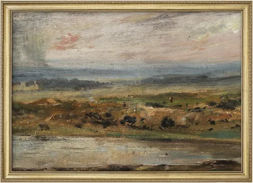 Vista 297 de MUDECOR Lienzo enmarcado prémium para pared, pinos nevados en bosque de invierno, ilustraciones modernas, arte contemporáneo, escénico, divertido