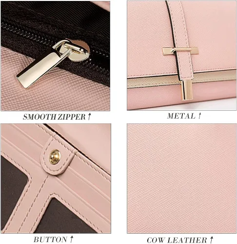 Vista 5 de CLUCI Cartera de cuero para mujer diseño delgado triple tarjetero para tarjetas de crédito Classic