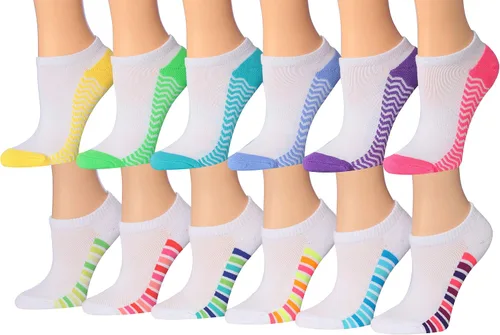 Vista 34 de Tipi Toe Women’s 12 Pack Cushioned Low Cut Socks – Breathable, Moisture-Wicking Athletic Comfort for Running & Daily Wear