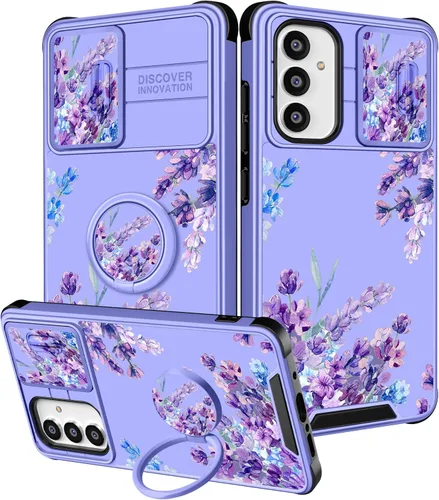 Vista 50 de Funda 2 en 1 para Samsung Galaxy S23 Ultra Flamingo para mujeres y niñas, diseño femenino de flamencos con cubierta deslizante para cámara y soporte