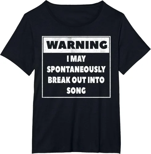 Vista 31 de Advertencia I may Spontaneously romper en canción camiseta