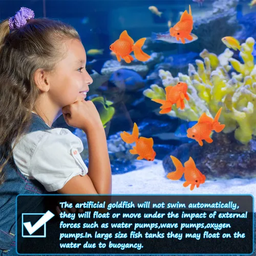 Vista 7 de 12 piezas de peces artificiales falsos para acuario, pecera de peces, terrario, decoración flotante en movimiento, adorno de pez dorado de plástico