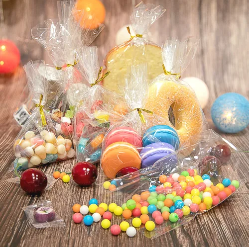 Vista 7 de Bolsas transparentes (paquete de 200) – Bolsas de regalo de plástico transparente de 4 x 6 pulgadas con lazos giratorios de 4 pulgadas, 3