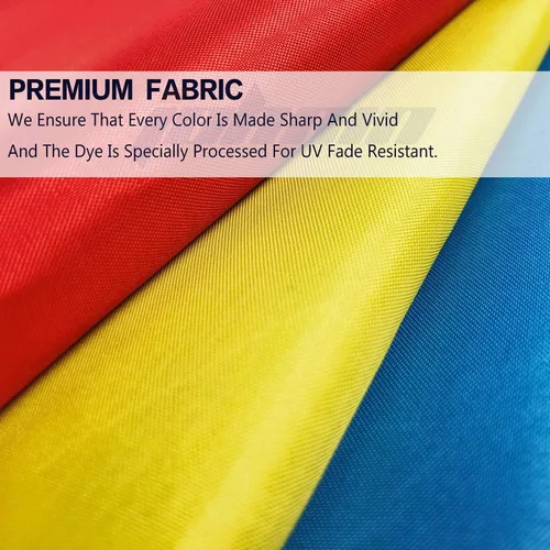 Vista 2 de MBBEST Bandera de Ucrania de 3 x 5 pies, tela de poliéster de doble costura con 2 ojales de latón, banderas de bandera ucraniana para decoración