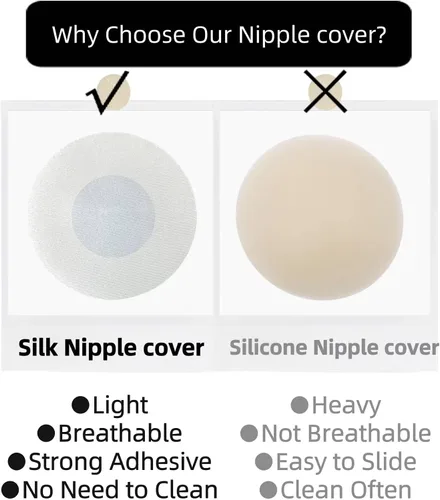 Vista 5 de 40 piezas de color rosa brillante forma de pecho cubiertas de pezón cubiertas desechables pezón almohadillas sujetador autoadhesivo