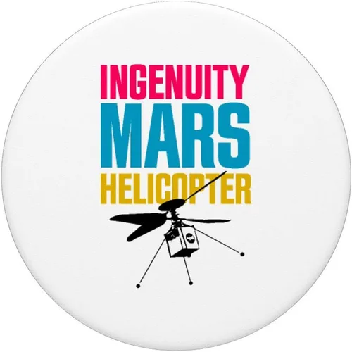 Vista 3 de Ingenuity Mars Helicóptero Perseverancia Rover Friend Space PopSockets PopGrip: Agarre intercambiable para teléfonos y tabletas