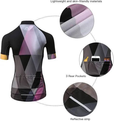 Vista 4 de Mysenlan - Camisa de ciclismo de manga larga transpirable para mujer ropa de ciclismo de carretera para mujer