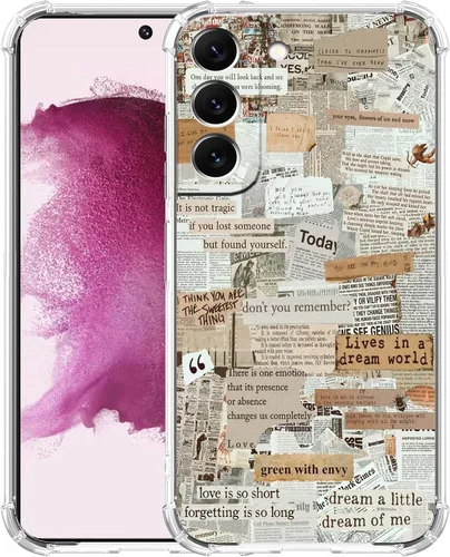 Vista 44 de Funda de collage estético para Samsung Galaxy S21, patrón de citas positivas, funda de TPU suave de moda compatible con Galaxy S21
