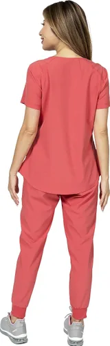 Vista 2 de Conjunto de ropa quirúrgica con cuello en V para mujer, 7 bolsillos, elástico en 4 direcciones, para dentista médico, spa, Elements Select ES2936