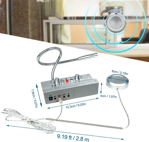 Vista 4 de Intercomunicador de ventana de dos vías de conversación a través de ventana Sistema de altavoz de intercomunicación con función de silencio
