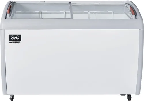 Vista 4 de Nexel Congelador de helado, tapa de vidrio curvada, 49"W