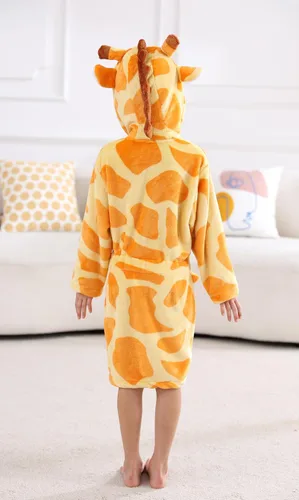 Vista 4 de CuteOn Bata de baño para mujer, forro polar suave con capucha y felpa