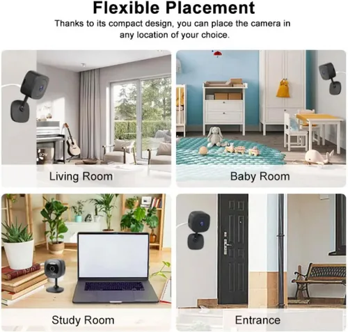 Vista 3 de VicoHome CK1 - Cámara de seguridad para interiores, monitor WiFi de 2K para mascotas y bebés con detección de movimiento AI, audio bidireccional