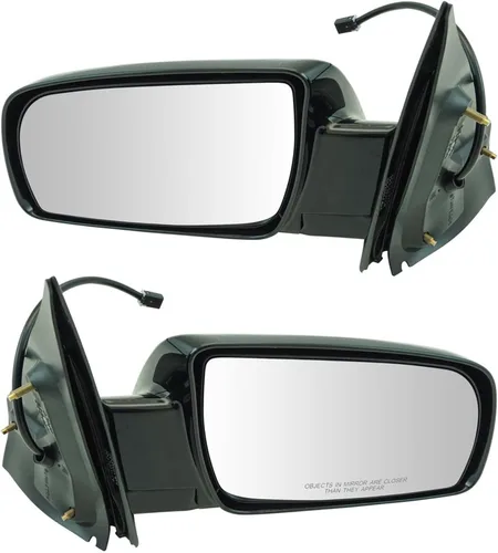 Vista 15 de TRQ Conjunto de 2 piezas de espejo lateral para conductor y pasajero, ajuste eléctrico, sin calefacción, sin memoria, color negro, compatible
