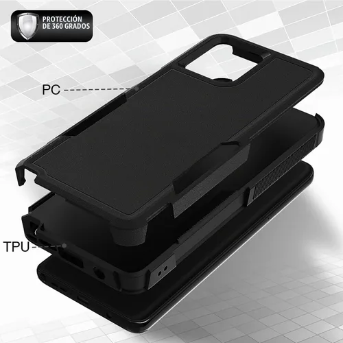 Vista 4 de Funda para Moto G Stylus 5G 2023: funda protectora de doble capa resistente para teléfono celular, a prueba de golpes, con protector de pantalla
